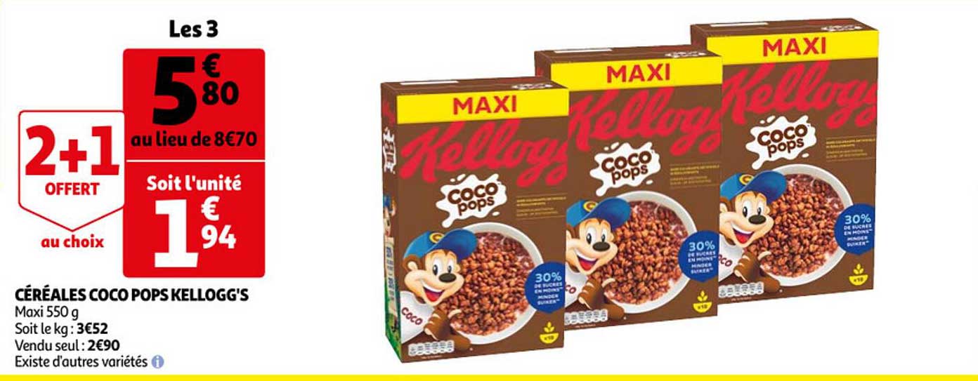 céréales coco pops kellogg's
