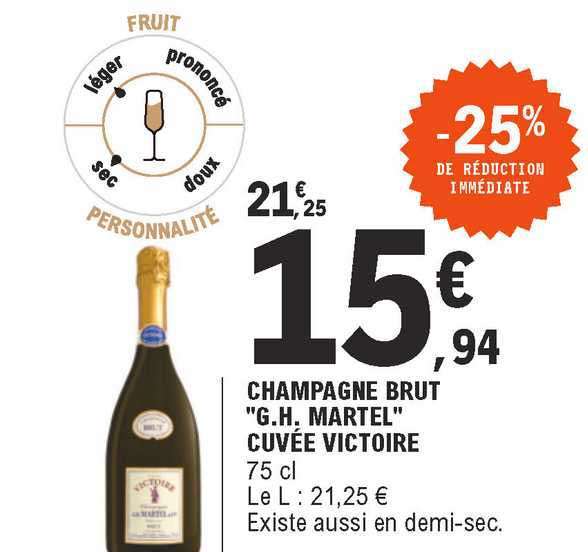 champagne brut "g.h. martel" cuvée victoire