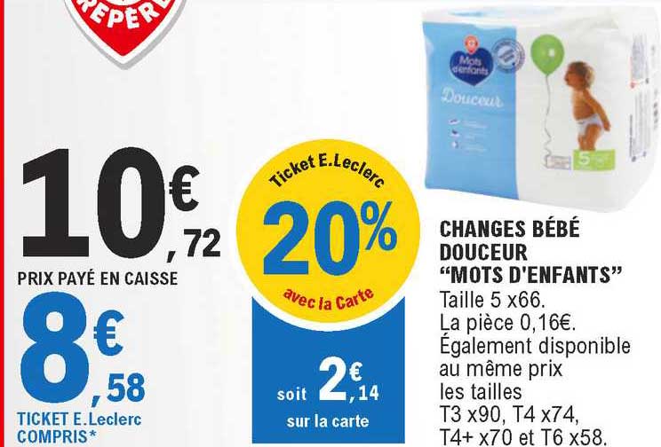 changes bébé douceur "mots d'enfants"