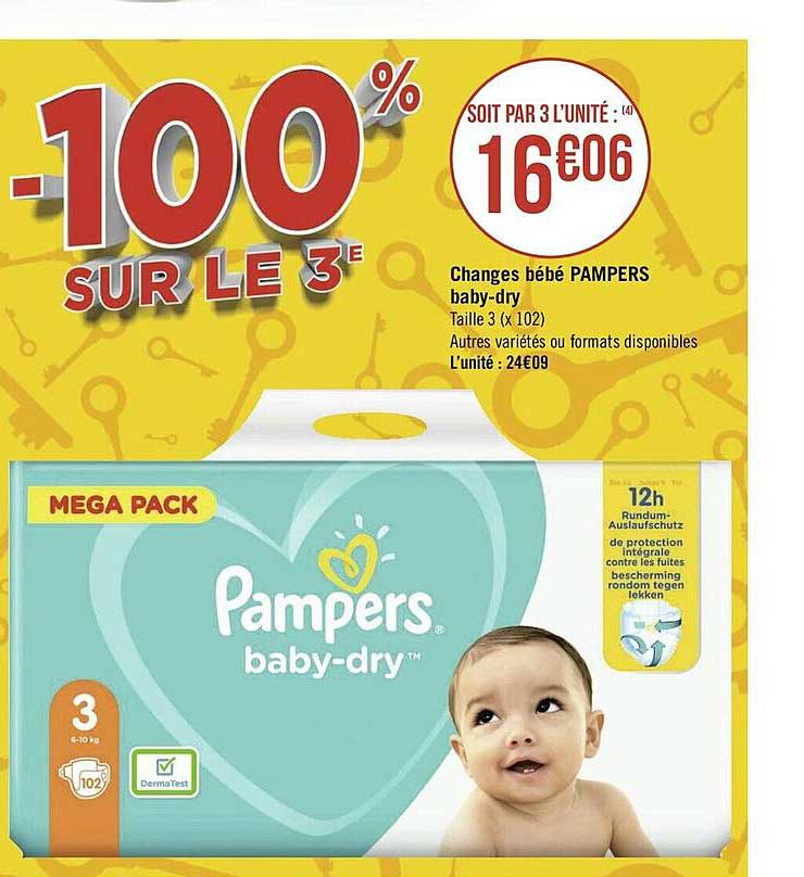 changes bébé pampers baby-dry