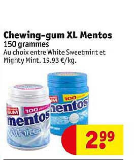 chewing-gum xl mentos