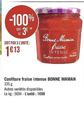 confiture fraise intense bonne maman