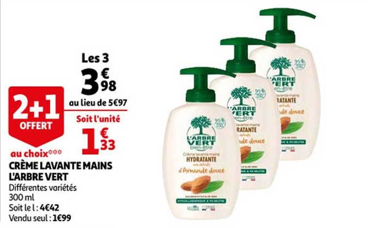 Crème Lavante Mains L'arbre Vert