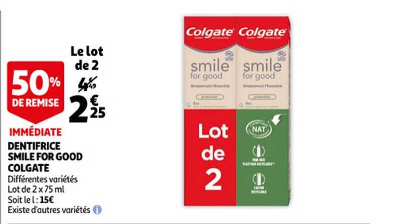 dentifrice smile for good colgate