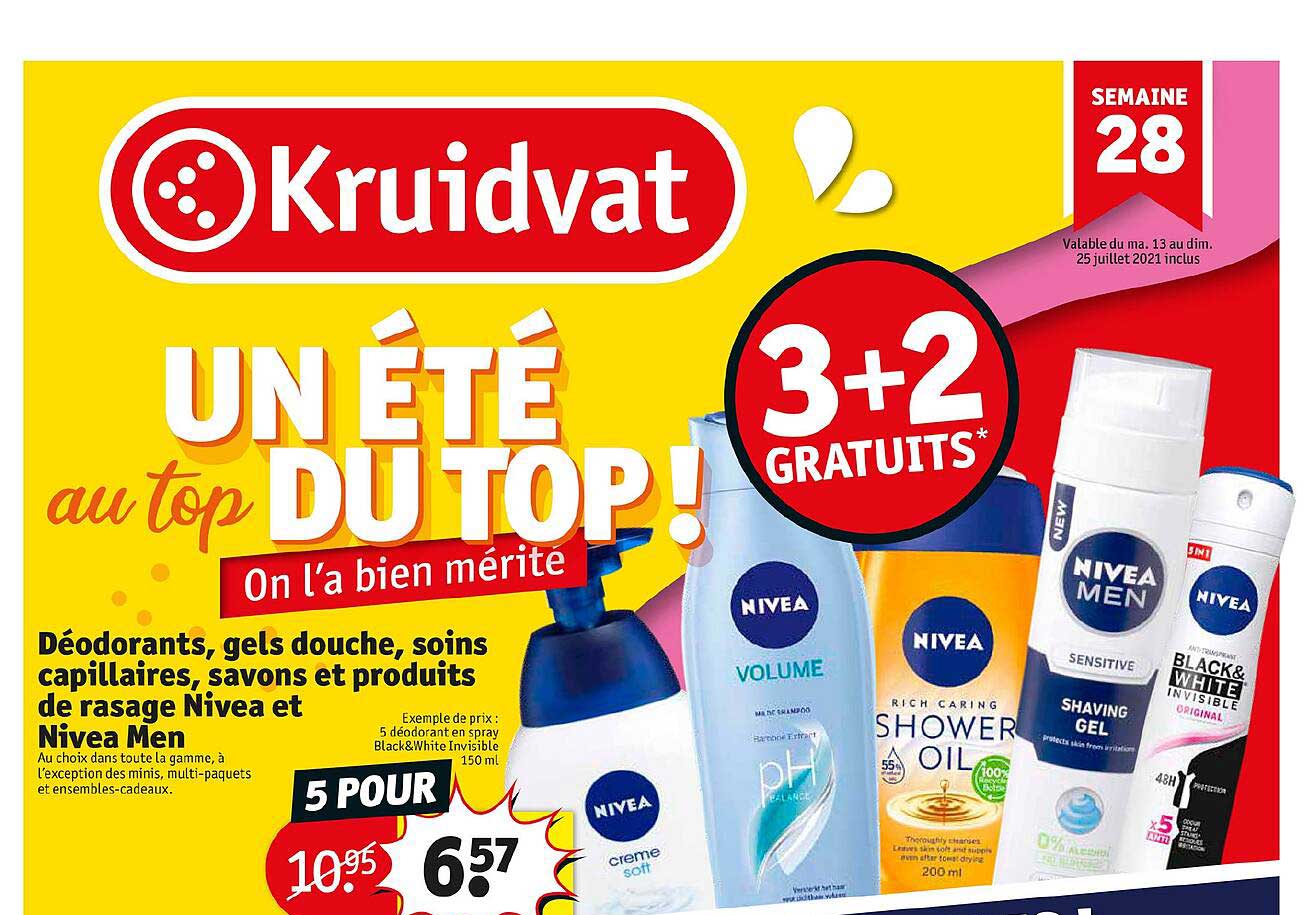 déodorants gals douche soins capillaires savons et produits de rasage nivea et nivea men 3+2 gratis