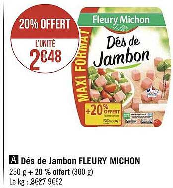 dés de jambon fleury michon