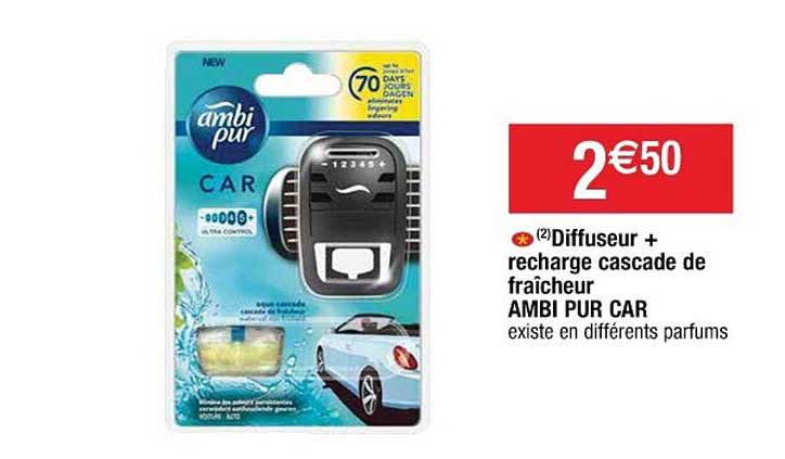 Diffuseur + Recharge Cascade De Fraîcheur Ambi Pur Car
