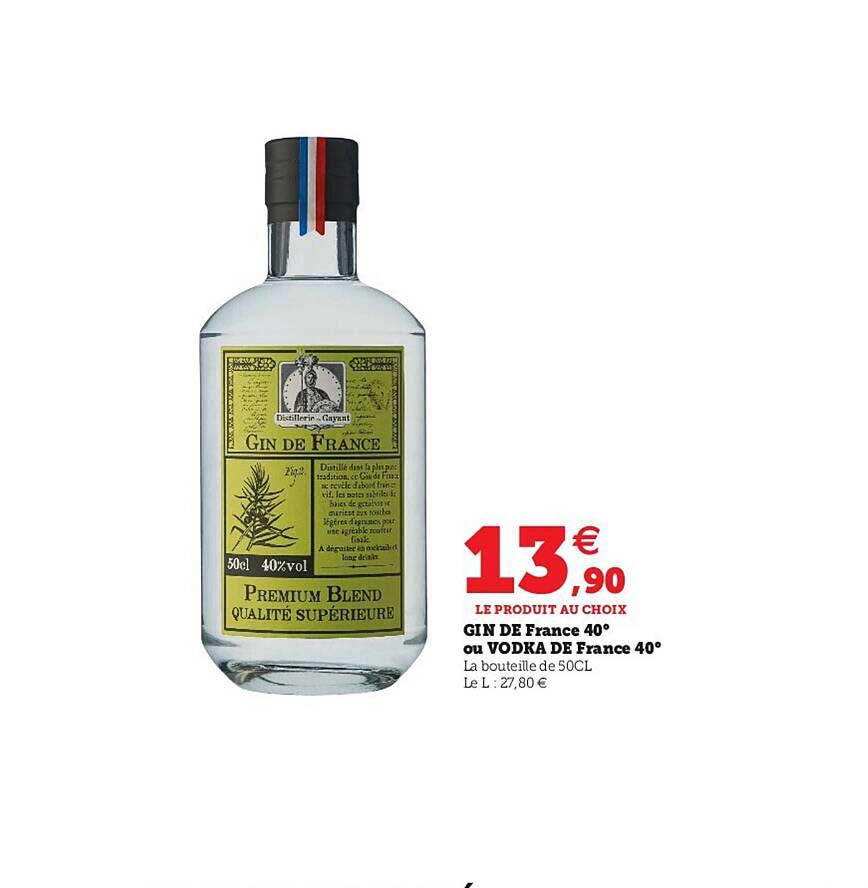 Gin De France 40° Ou Vodka De France 40°