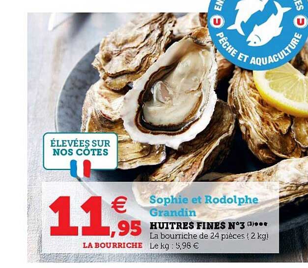 huîtres fines n°3 sophie et rodolphe grandin
