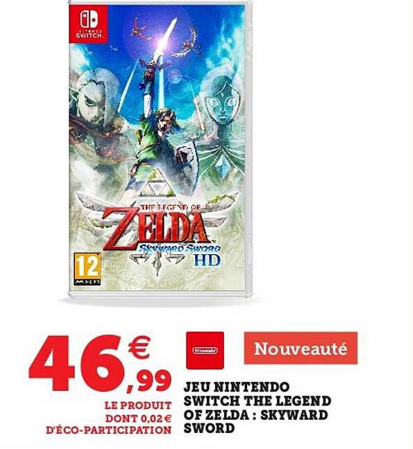 jeu nintendo switch the legend of zelda : skyward sword