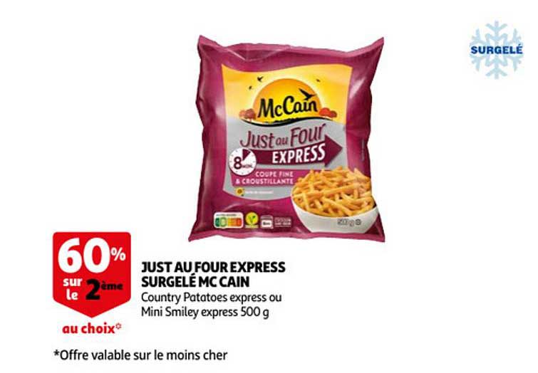 Just Au Four Express Surgelé Mc Cain