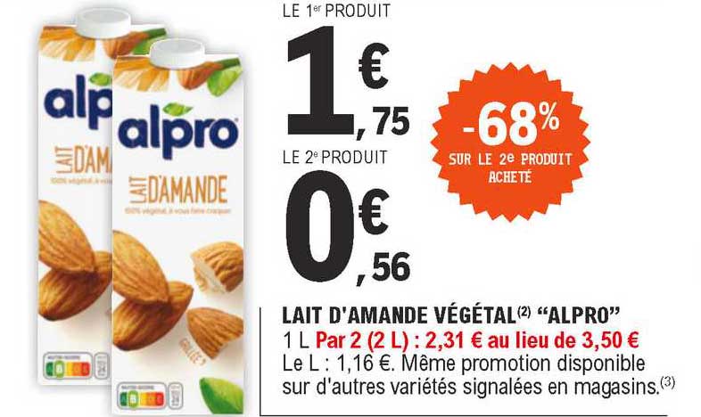 Lait D'amande Végétal "alpro"