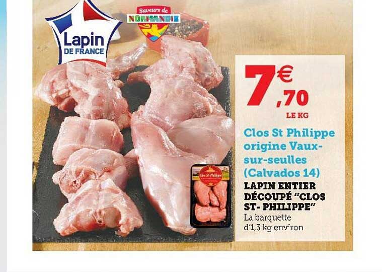 lapin entier découpé "clos st-philippe"