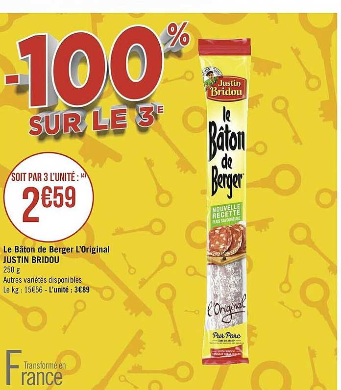 le bâton de berger l'original justin bridou