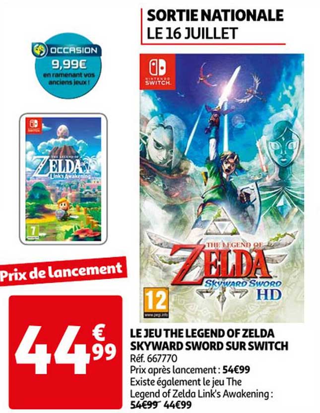le jeu legend of zelda skyward sword sur switch