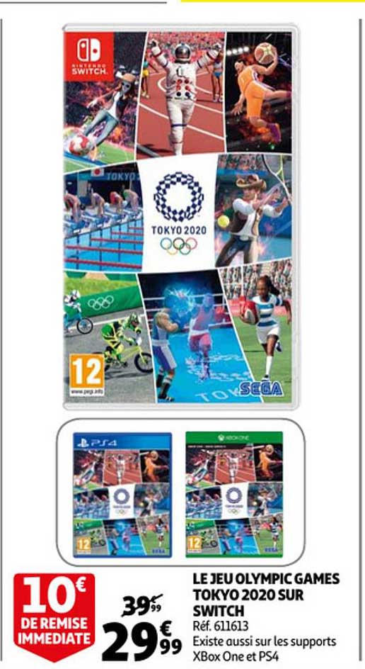 le jeu olympic games tokyo 2020 sur switch