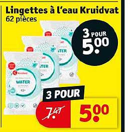 lingettes à l'eau kruidvat