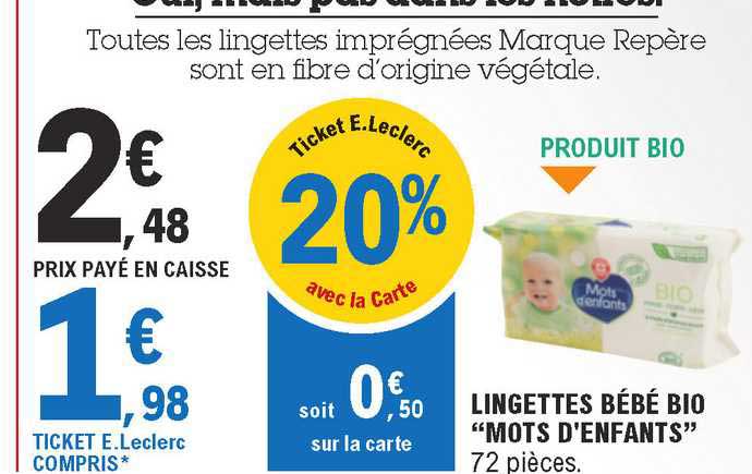 lingettes bébé bio "mots d'enfants"