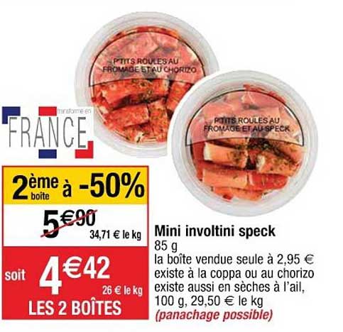 Mini Involtini Speck 2ème Boîte à -50%