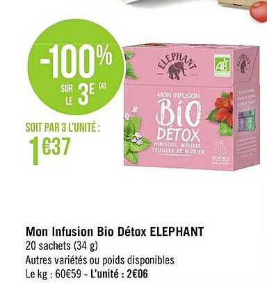 mon infusion bio détox éléphant