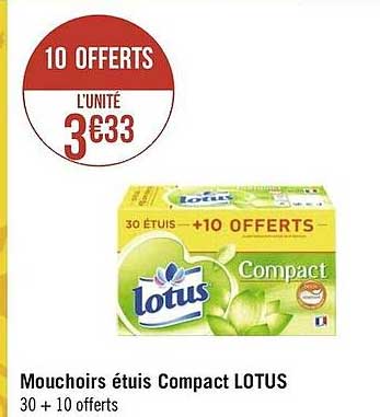 Mouchoirs étuis Compact Lotus