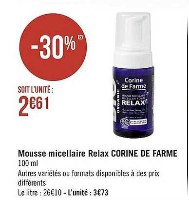 Mousse Micellaire Relax Corine De Farme