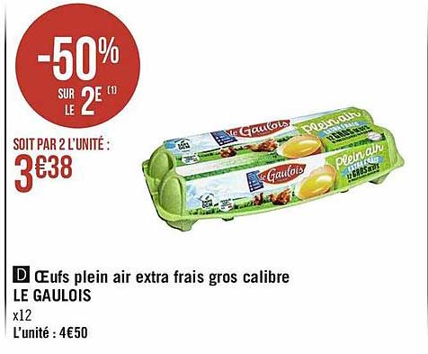 Oeufs Plein Air Extra Frais Gros Calibre Le Gaulois