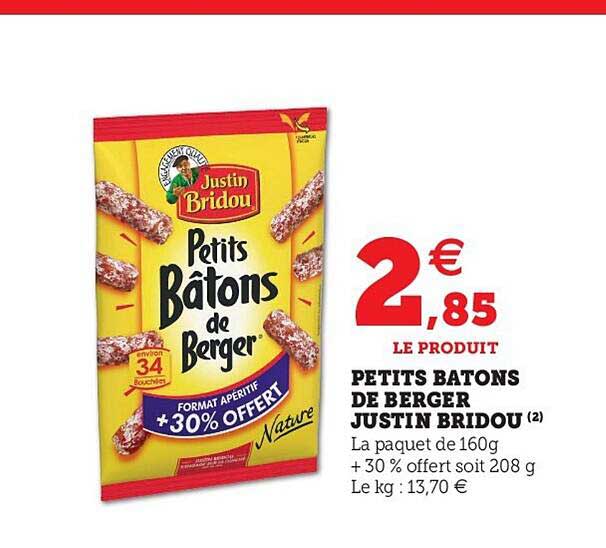 petits bâtons de berger justin bridou