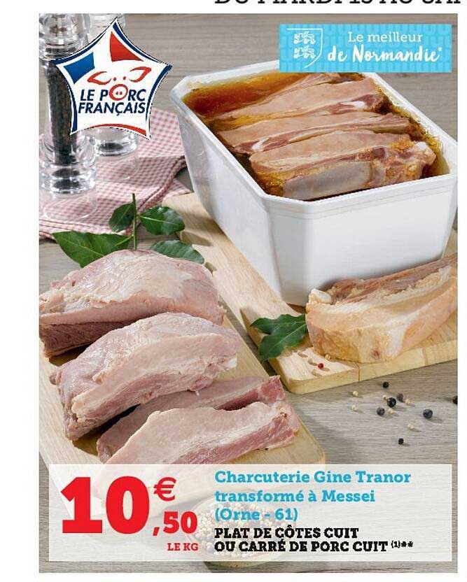 Plat De Côtes Cuit Ou Carré De Porc Cuit