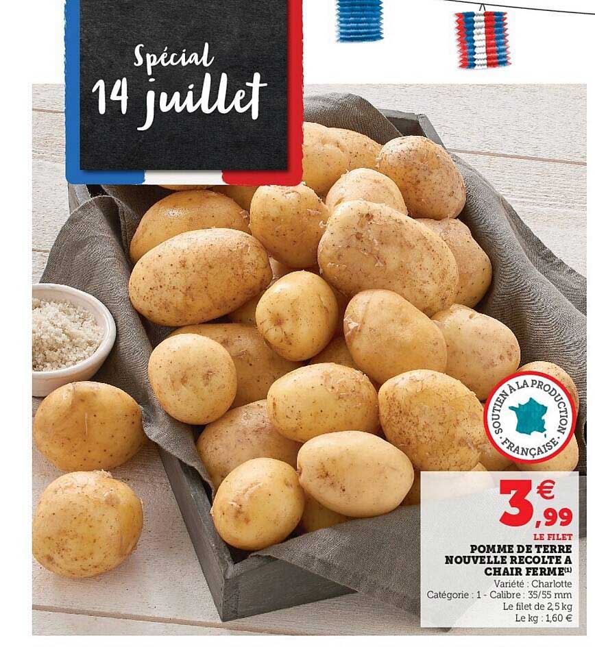 Pomme De Terre Nouvelle Récolte à Chair Ferme