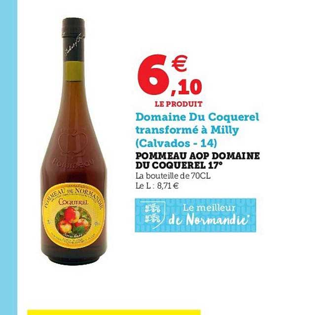 pommeau aop domaine du coquerel 17°