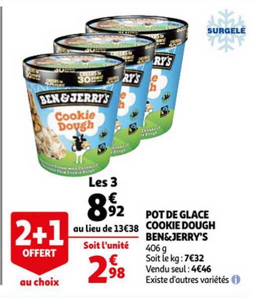 pot de glace cookie dough ben&jerry's