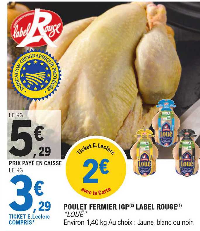 Poulet Fermier Igp Label Rouge "loué"