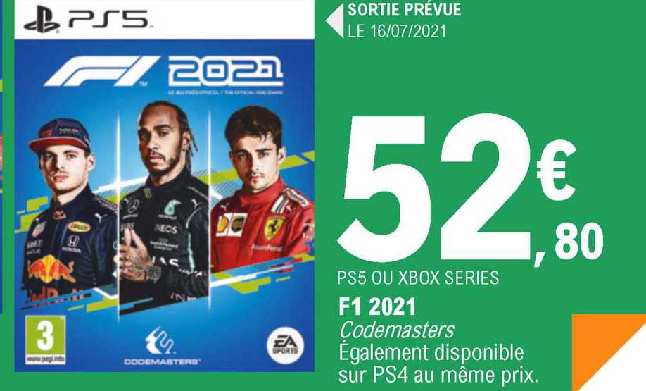 ps5 ou xbox series f1 2021