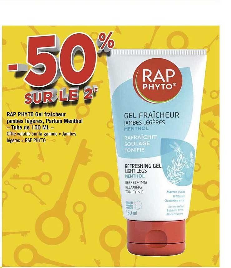 rap phyto gel fraîcheur jambes légères, parfum menthol - tube de 150 ml