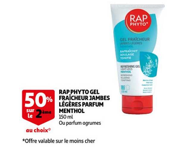 rap phyto gel fraîcheur jambes légères parfum menthol
