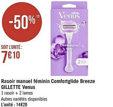rasoir manuel féminin comfortglide breeze gillette venus
