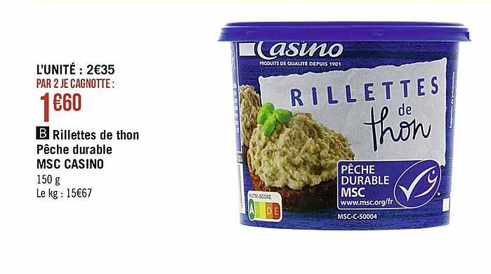 Rillettes De Thon Pêche Durable Msc Casino