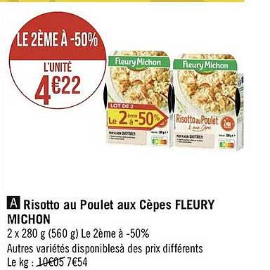 Risotto Au Poulet Aux Cèpes Fleury Michon