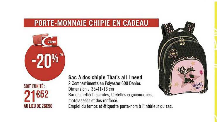 sac à dos chipie that's all i need