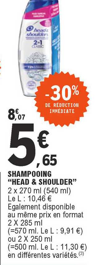 sahpooing "head & shoulder"