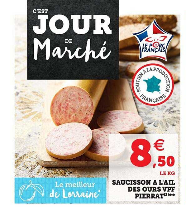 Saucisson à L'ail Des Ours Vpf Pierrat