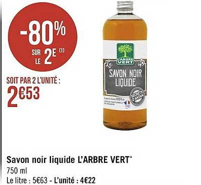 savon noir liquide l'arbre vert