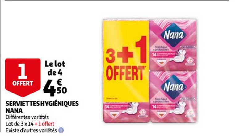 serviettes hygiéniques nana