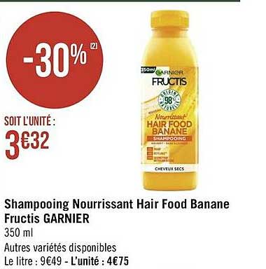 Shampooing Nourrissant Hair Food Banane Fructis Garnier