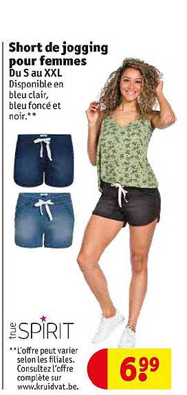 Short De Jogging Pour Femmes True Spirit