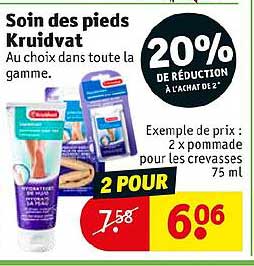 soin des pieds kruidvat 20% de réduction à l'achat de 2