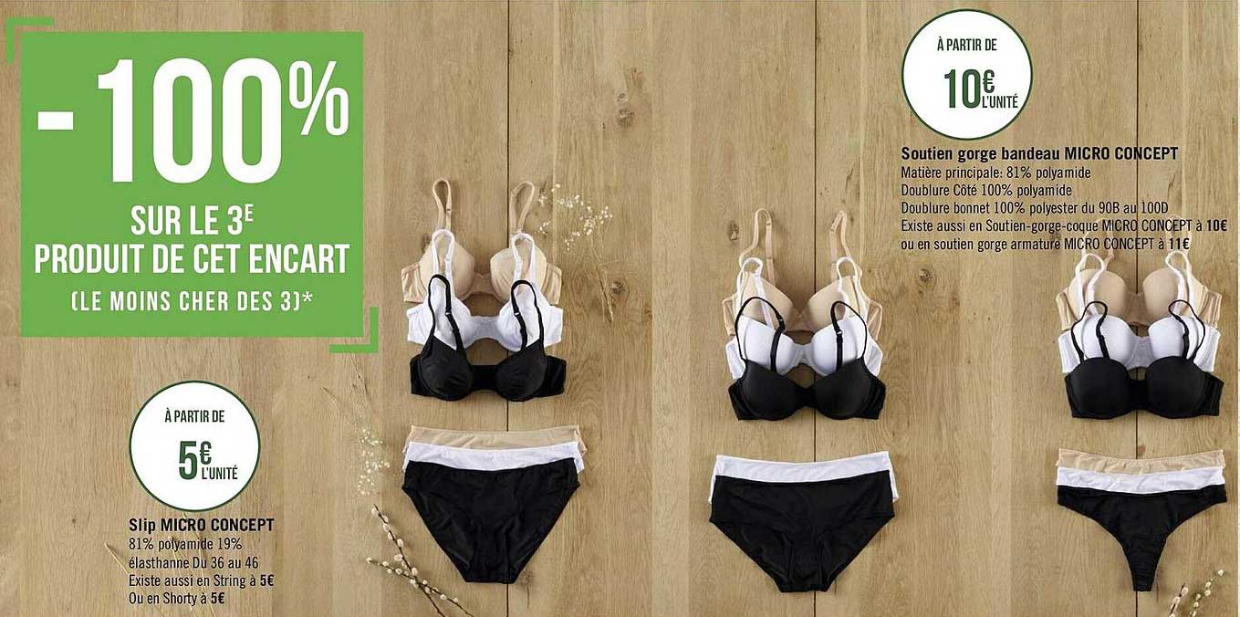 soutien gorge bandeau micro concept