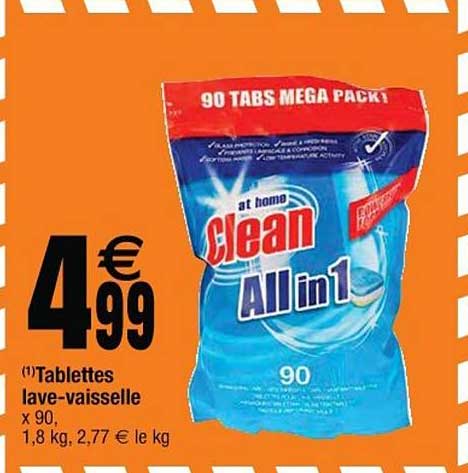 tablettes lave-vaisselle