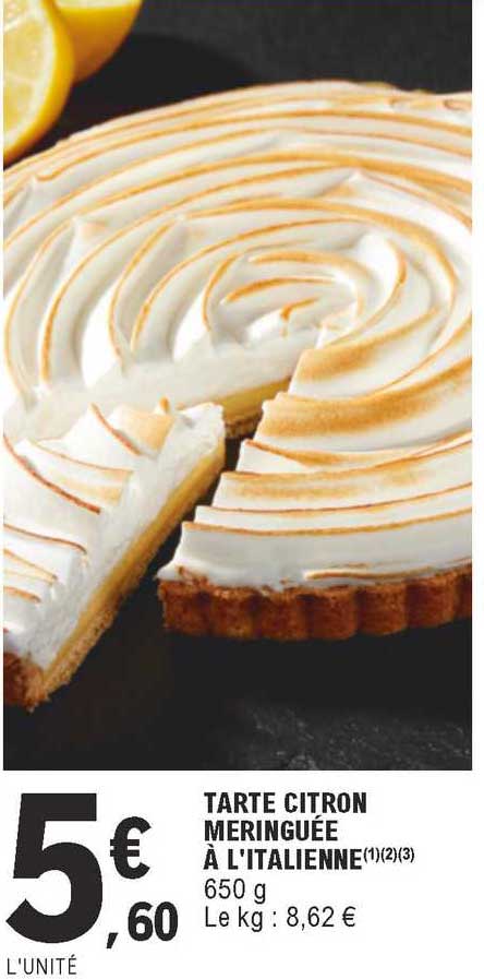 Tarte Citron Meringuée à L'italienne